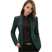 Load image into Gallery viewer, 1246 YUCHENSHANG Notched Collar Blazer Pockets Single Button Slim Jackets Plus