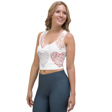 Load image into Gallery viewer, 1610 Isabella Saks Branded Hearts Print Crop Top