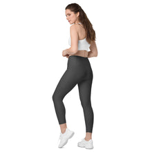 Load image into Gallery viewer, 1623 Isabella Saks Branded Grey Crossover leggings with pockets