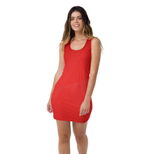 Load image into Gallery viewer, 1580 Isabella Saks Branded Red Print Sublimation Cut &amp; Sew Dress
