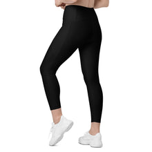 Load image into Gallery viewer, 1624 Isabella Saks Branded Black Leggings with pockets