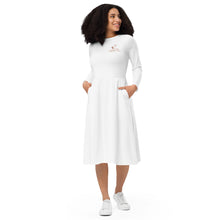 Load image into Gallery viewer, 1462 Isabella Saks Branded long sleeve midi dress