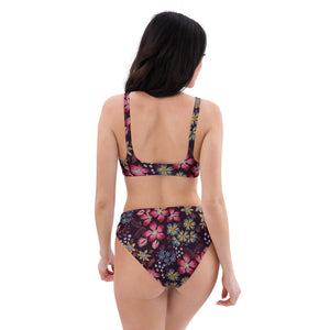 1551 Isabella Saks Branded Recycled high-waisted bikini floral print
