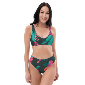 1552 Isabella Saks Branded Recycled high-waisted bikini floral print