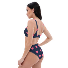 Load image into Gallery viewer, 1549 Isabella Saks Branded Recycled high-waisted bikini Heart Print