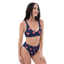 Load image into Gallery viewer, 1549 Isabella Saks Branded Recycled high-waisted bikini Heart Print