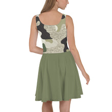 Load image into Gallery viewer, 1631 Isabella Saks Branded Camouflage Skater Dress