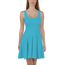 Load image into Gallery viewer, 1628 Isabella Saks Branded Turquoise Skater Dress
