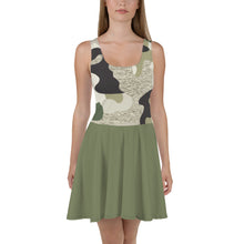 Load image into Gallery viewer, 1631 Isabella Saks Branded Camouflage Skater Dress