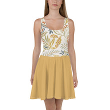 Load image into Gallery viewer, 1656 Isabella Saks Branded Yellow Floral Print Skater Dress