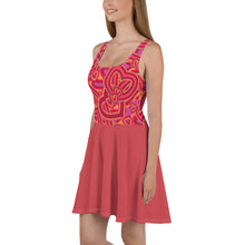 Load image into Gallery viewer, 1630 Isabella Saks Branded Hearts Print Skater Dress