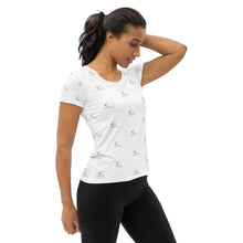 Load image into Gallery viewer, 1556 Isabella Saks Branded All-Over Logo Print Women&#39;s Athletic T-shirt