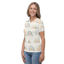 Load image into Gallery viewer, 1607 Isabella Saks Branded Rainbows Print Women&#39;s T-shirt