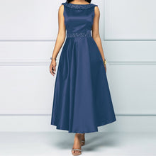 Load image into Gallery viewer, 1378 Women&#39;s Vintage Style Elegant Sleeveless O-neck Evening Dress