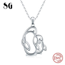 Load image into Gallery viewer, 961 SG Love Child Rose Gold &amp; Sterling Silver 925 22mm Elephant Pendant Necklace