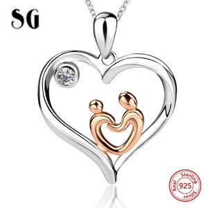 961 SG Love Child Rose Gold & Sterling Silver 925 22mm Elephant Pendant Necklace