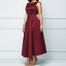Load image into Gallery viewer, 1378 Women&#39;s Vintage Style Elegant Sleeveless O-neck Evening Dress