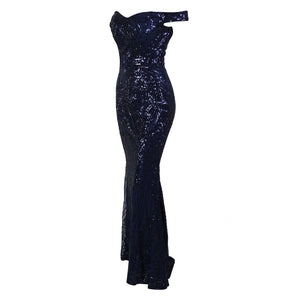 763 Miss Ord Women's Sequin Off Shoulder Elegant Evening Maxi Dress Colors