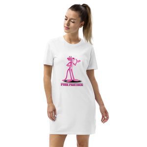 1649 Isabella Saks Branded Pink Panther Graphic Organic Cotton T-shirt Dress
