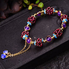 Load image into Gallery viewer, 1017 Summer Love Handmade Natural Garnet Quartz Gemstones Bead Bracelet
