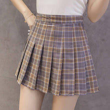 Load image into Gallery viewer, 328 Chidrizawa Women&#39;s Preppy Style High Waist Chic Pleated Stitching Skirts