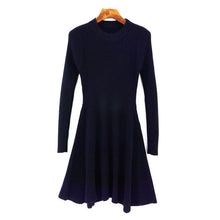 Load image into Gallery viewer, 358 Croysier Women&#39;s Long Sleeve Sweater Irregular Hem Short Knit Dress