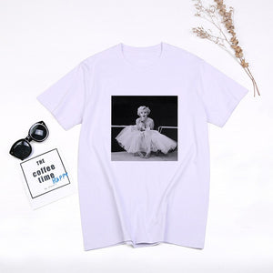 1275 ZSSKASL Marilyn Monroe Fun Fashion Printed Spoof Personality T-Shirt