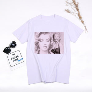 1275 ZSSKASL Marilyn Monroe Fun Fashion Printed Spoof Personality T-Shirt
