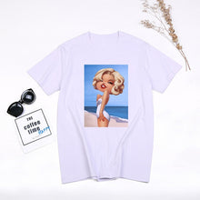 Load image into Gallery viewer, 1277 Zsskasl Women&#39;s Marilyn Monroe Short Sleeve Fun Fashion Photo T-Shirt