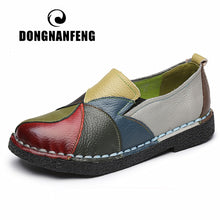 Load image into Gallery viewer, 415 Dongnanfeng Mother Shoes Flats Genuine Leather Loafers Colorful Non Slip