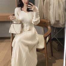 Load image into Gallery viewer, 1036 Sxcave Knitted Casual Long Sleeve Vintage Style Elegant Long Sweater Dress