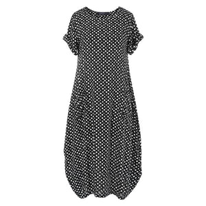 1254 Zanzea Women's Bohemian Short Sleeve Long Printed Maxi Dress Plus