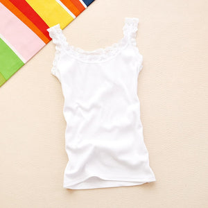 1201 Women's Summer Sleeveless Lace Tank Top One Size