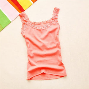1201 Women's Summer Sleeveless Lace Tank Top One Size