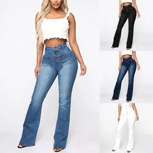 Load image into Gallery viewer, 1147 Women&#39;s Flare Leg Jeans Mid-Waist Slim Loose Bell Stretch Pants Jeans Plus