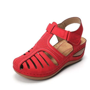 284 BRKWLZ Women's Leather Vintage Style Platform Sandals Shoes