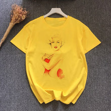 Load image into Gallery viewer, 1276 Zsskasl Marilyn Monroe Women&#39;s Short Sleeve Oversized T-shirt