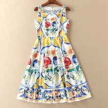 Load image into Gallery viewer, 548 High Quality Didacharm Catwalk Runway Printed Baroque Sleeveless Dress