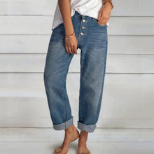Load image into Gallery viewer, 865 Women&#39;s  High Waist Wide Leg Straight Loose Mom Denim Jeans Pants Plus