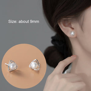 1301 100% Real 925 Sterling Silver Dainty Zircon Music Note Treble Clef Stud Earrings