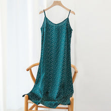 Load image into Gallery viewer, 1356 Women&#39;s Satin Summer Sleeveless V-neck Print Camisole Dress Plus
