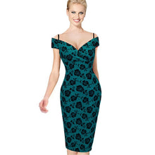 Load image into Gallery viewer, 832 Nice Forever Elegant Stylish Strap Slash Neck Midi Women&#39;s Formal Pencil Dress