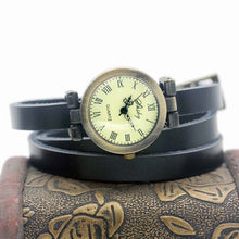 Load image into Gallery viewer, 977 Shsby Watch Genuine Leather Ladies Vintage Like Wrap Watch