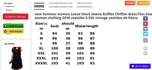 125 SHSHDHZX Woman's Summer Loose A-line Short Sleeve Ruffles Chiffon Dress Plus