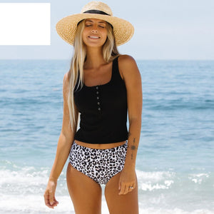 233 Beachsissi Women's Bikini Sets Leopard High Waist Tankini Swimsuit