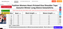 Load image into Gallery viewer, 1245 Yskkt Women&#39;s Pullover Long Sleeve One Shoulder Heart Print Sweatshirt Top Plus