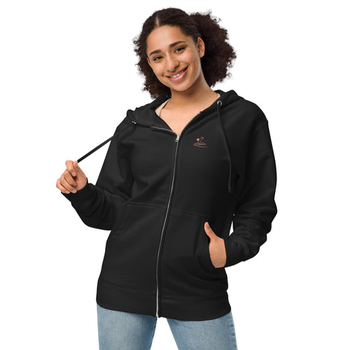 1572 Isabella Saks Branded Unisex fleece zip up hoodie