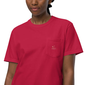1485 Isabella Saks Branded Unisex garment-dyed pocket t-shirt