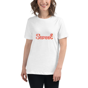 1562 Isabella Saks Branded Print Sweet Women's Relaxed T-Shirt